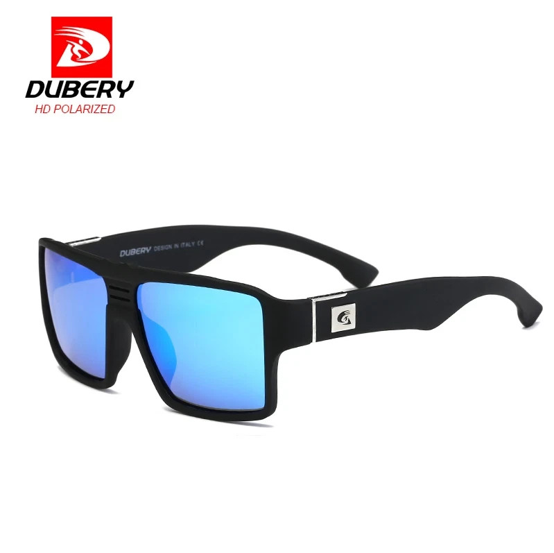 DUBERY Men Polarized Square Sunglasses Oversize Driving Fishing Sport Glasses
