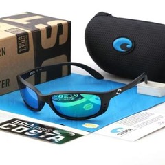 Costa Del Mar Brine Matte Black/Green Mirror Polarzied Sunglasses 580p