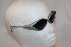 Vintage Bolle France Mad Bat 719 Polarized grey Plastic Sunglasses