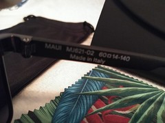 BRAND NEW Maui Jim PIHA Polarized Shiny Gunmetal Black/ Dual Mirror B621-02