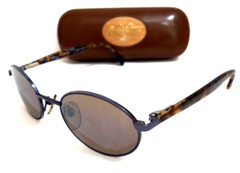 RARE MAUI JIM LATITUDE SUNGLASSES Blue Tortoise Bronze Polarized MJ 166-06