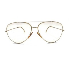 Gold Metal Large Aviator Sunglasses Light Brown Glass Lens Designer Men Women