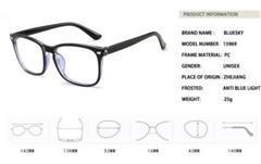 2 Clear Lens Glasses Rectangle Frame Transparent Fashion Eyewear UV 400 Protect