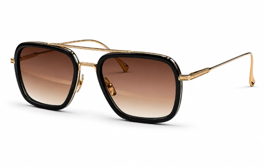DITA FLIGHT.006 7806 Sunglasses Gold/Brown Gradient 52-22-144mm With Case New