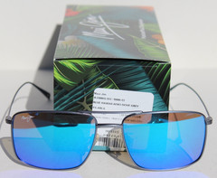 MAUI JIM Aeko POLARIZED Sunglasses B886-03 Titanium Grey/Maui Blue NEW Japan