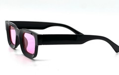 Men Sunglasses Hip Hop Style Classic Square Thick Frame Black and Blue Lens New
