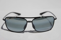 MAUI JIM Kaupo Gap POLARIZED Sunglasses 437-02 Gloss Black/Neutral Grey NEW