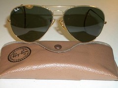 58mm VINTAGE B&L RAY BAN COIL WRAP-AROUNDs G15 GOLD PLATED AVIATOR SUNGLASSES