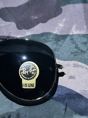 Ray-Ban Aviator Sunglasses Gold Metal Frame Black G-15 Glass Lenses