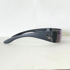 Emporio Armani 602-S Y2K Shield Sunglasses Blue Mirror
