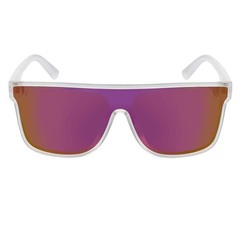AEON – Flat Top Shield Polarized Sunglasses Mono Lens Frost Purple Mirror