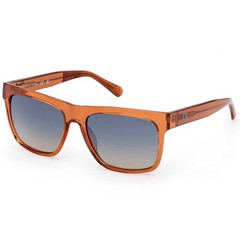 Guess Men’s Sunglasses Shiny Orange Injected Plastic Rectangular GU00222 5742X