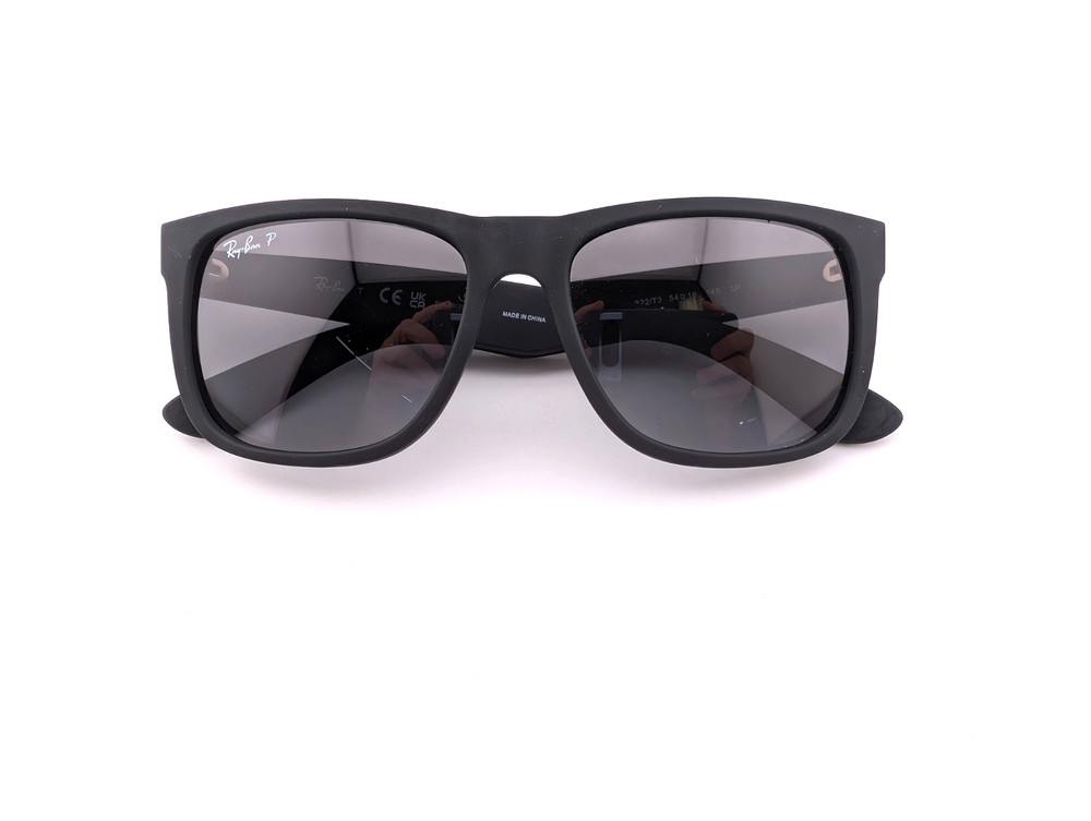 Ray-Ban Sunglasses, Polarized Lenses, Justin RB 4165 622/T3 Matte Blk, 54-16-145