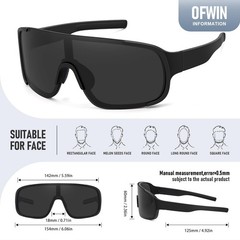 Polarized Cycling Sports Sunglasses for Men Women UV Protection Fishing Bike