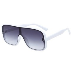 Sunglasses Men Fashion Trendy White Frame UV400 Protect Bold Shield Modern 2026