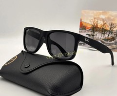 Ray-Ban RB4165 Justin 622/2V Polarized Sunglasses Matte Black/Grey 100% UV 54mm
