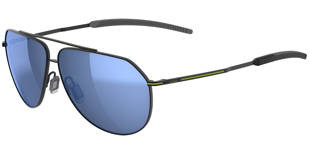 Bolle Livewire Polarized Men’s Volt+ Black Acid Mt Aviator Sunglasses – BS142004