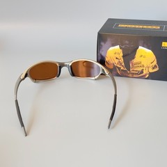 Oakley X-Metal Juliet 1.0 Sunglasses Silver Gray Frame/Gold Lenses