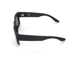 Polarized Spy+ Optic Cyrus Sunglasses Soft Matte Black Frame Smoke Lens