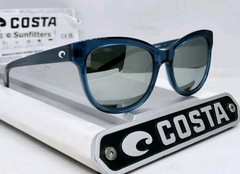 COSTA DEL MAR teal/silver mirror BIMINI polarized 580G sunglasses NEW IN BOX!
