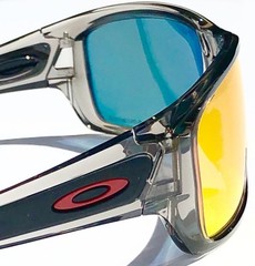 NEW Oakley TURBINE Grey Smoke POLARIZED PRIZM Ruby Iridium Sunglass 9263-57