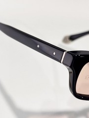 Chrome Hearts KEEPER Eyeglasses 55-21-142 Black Rectangle Frame 925 Silver