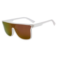 AEON – Flat Top Shield Polarized Sunglasses Mono Lens Frost Purple Mirror