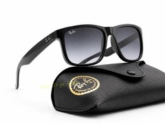 Ray-Ban Justin RB4165 Mens Sunglasses 54mm Matte Black Gray Gradient UV400