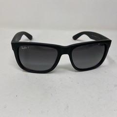 Ray-Ban JUSTIN RB4165 622/T3 MATTE BLACK W/ GRAY POLARIZED LENS SUNGLASSES O906
