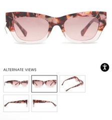 Von Zipper New Sunglasses Fawn Floral Frame Rose Gold Made in Italy