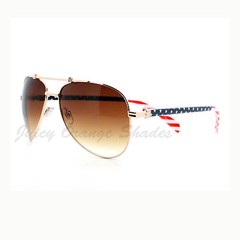 USA American Flag Patriotic Unisex Pilot Sunglasses UV Protection