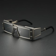 Unisex Punk Square Metal Frame Sunglasses Fashion Shades