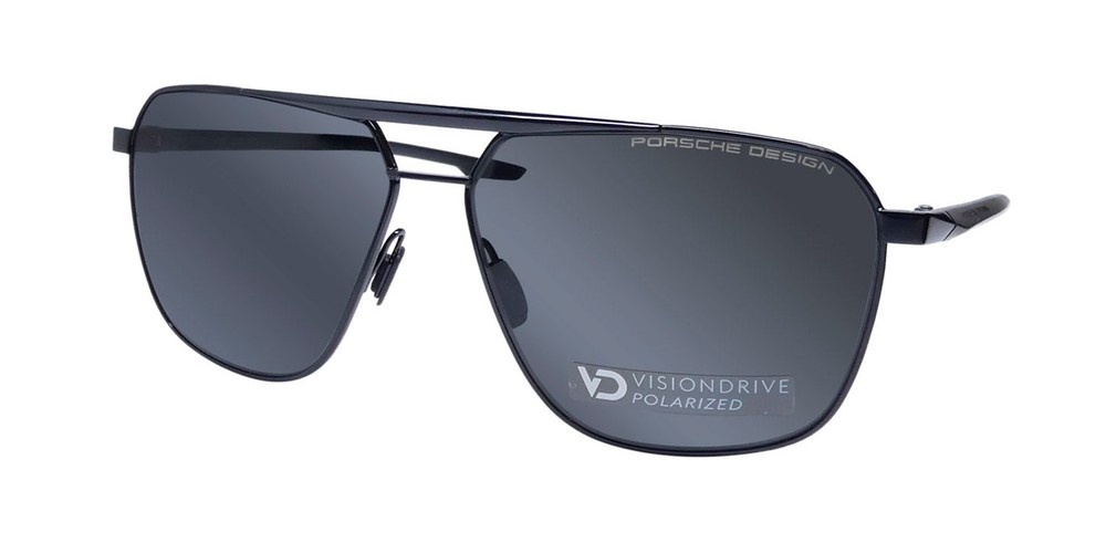 NEW PORSCHE DESIGN P8949 SUNGLASSES METAL & PLASTIC ITALY BLACK PILOT A
