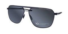 NEW PORSCHE DESIGN P8949 SUNGLASSES METAL & PLASTIC ITALY BLACK PILOT A