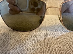Ray-Ban Sunglasses Polarized Gold Chromance Used Damaged Lenses RB 3543 002/5L