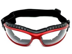 MOTORCYCLE Day Night Riding Padded Safety Protective GOGGLES Eyewear Clear Lens