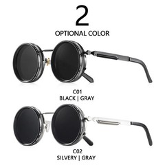 Polarized Round Sunglasses ND9 Adjustable Dimming Men Women Outdoor Shades