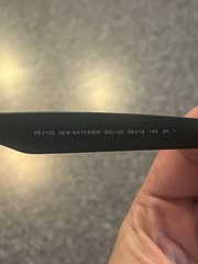 Ray-Ban RB2132 New Wayfarer 622/30 Black Frame Green Lens 55-18 UV400