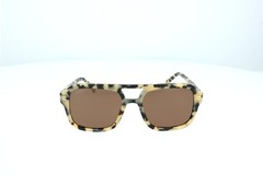 WMP Sydney Beige Tort Sq Polorized Sunglasses 1099 CRMBRW 54-20-144 B:44