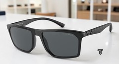EMPORIO ARMANI EA4164 501787 Black Dark Grey 57 mm Men’s Sunglasses