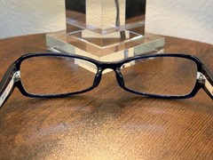Zoff Square Thick Navy Frame White Glasses