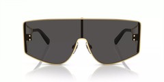 Dolce & Gabbana Sunglasses DG2305 02-87 44mm Gold / Dark Grey Lens