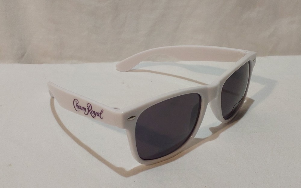 Brand New Old Stock Crown Royal White-Framed Promotional Sunglasses
