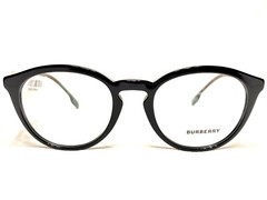 NEW Burberry B2321 3001 Mens Black Round Modern Designer Eyeglasses Frames 51/20