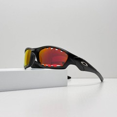 Oakley x Satisfy Straight Jacket Black Frame Ruby Lens Sunglasses NEW