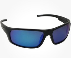 Sea Striker 232 Finatic Polarized Sunglasses, Black Frame, Blue Mirror Lens