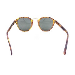Brown Tortoise Square Horn Sunglasses Gray Lens Designer Fashion Men Women