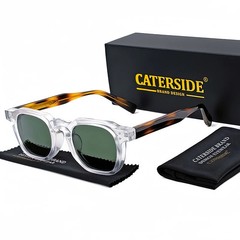 CATERSIDE Fashion Men Sunglasses Small Frame Square Personalized Design Sun