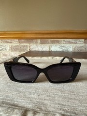Black Square Mod Sunglasses With Decorative Side Rings Dark Lenses Shinee Bright