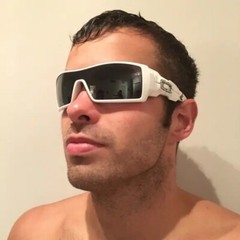 Men’s Sports Wrap Rectangular Sunglasses Matte White Frame Dark Smoke Tint Lens